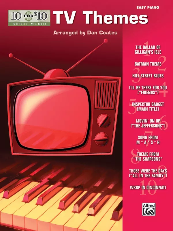 10 for 10 Sheet Music: TV Themes: Piano Book