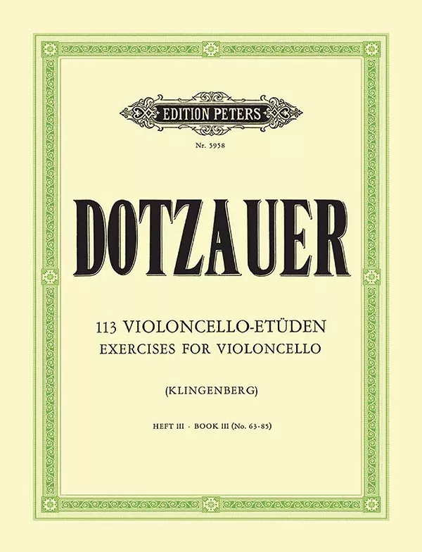 113 Exercises for Violoncello, Book 3: Cello (Solo) Studies