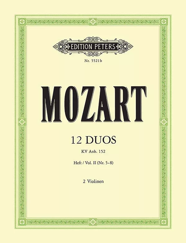 12 Duos KV Anh. 152, Volume 2 (No. 5-8): Violin Duet
