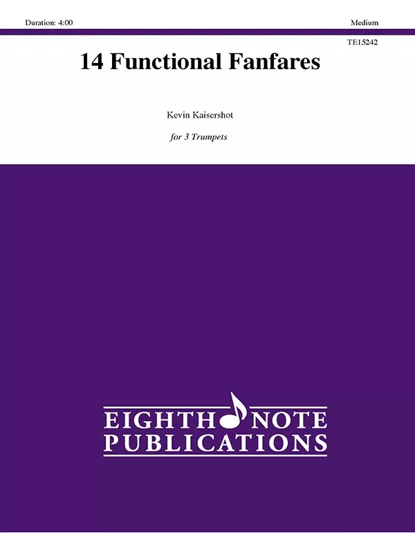 14 Functional Fanfares: 3 Trumpets Score & Parts