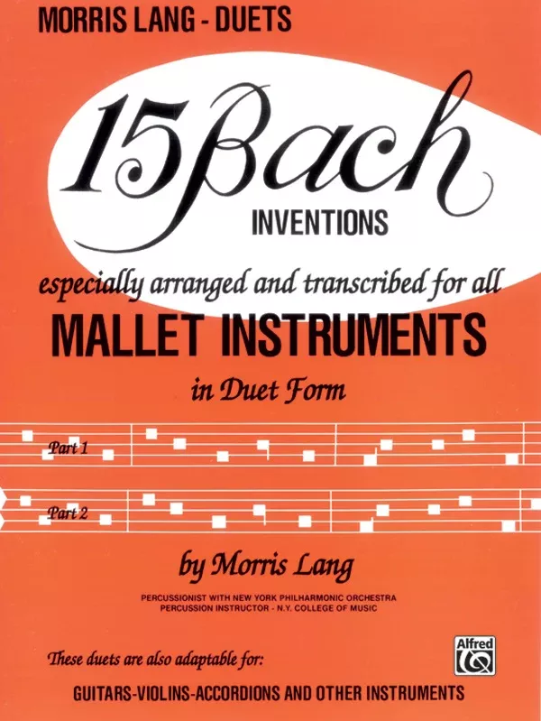 15 Bach Inventions: Mallet Instrument Book
