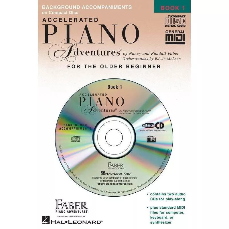 Accelerated Piano Adventures for the Older Beginner – Lesson Book 1 CDs