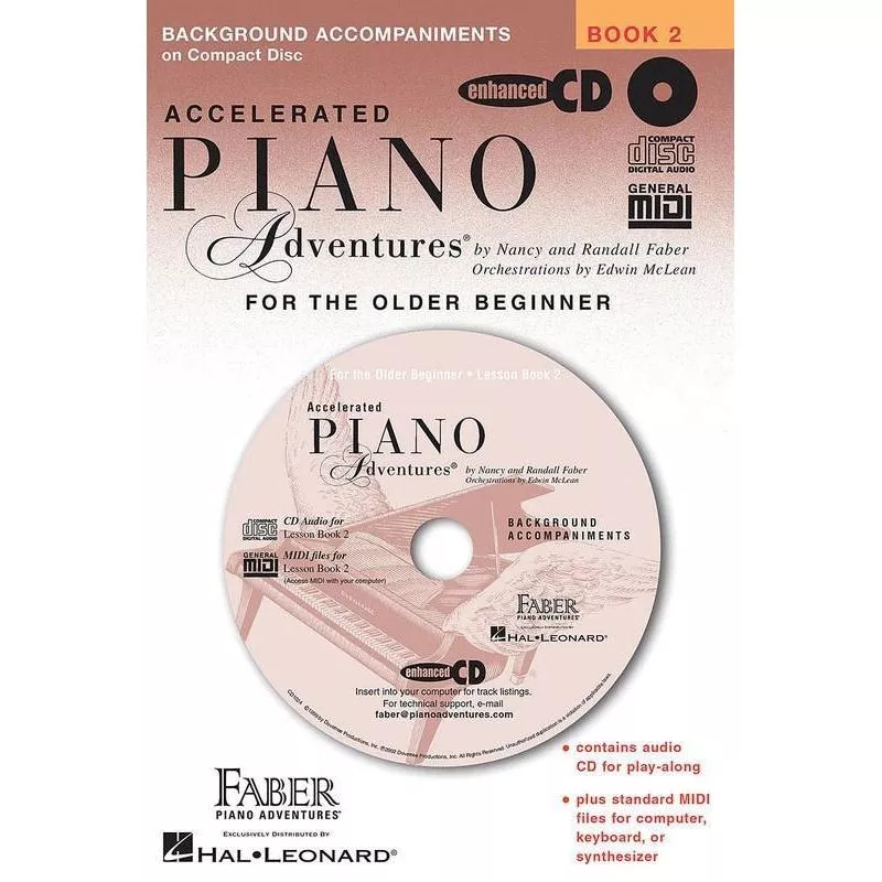 Accelerated Piano Adventures for the Older Beginner - Lesson Book 2 CDs
