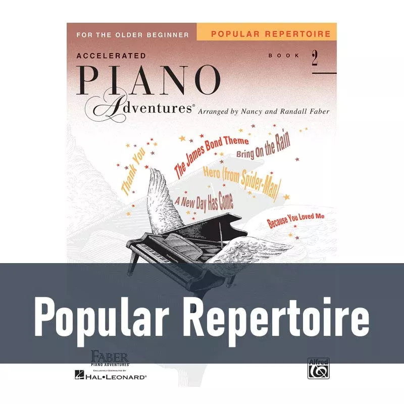 Accelerated Piano Adventures For the Older Beginner – Popular Repertoire (Book 2)