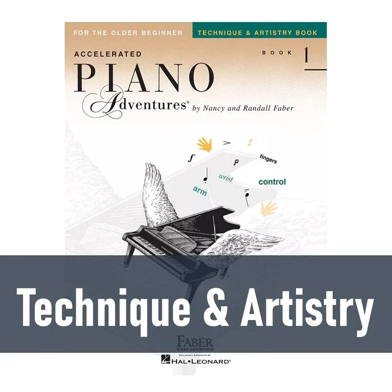 Accelerated Piano Adventures For the Older Beginner – Technique & Artistry (Book 1)
