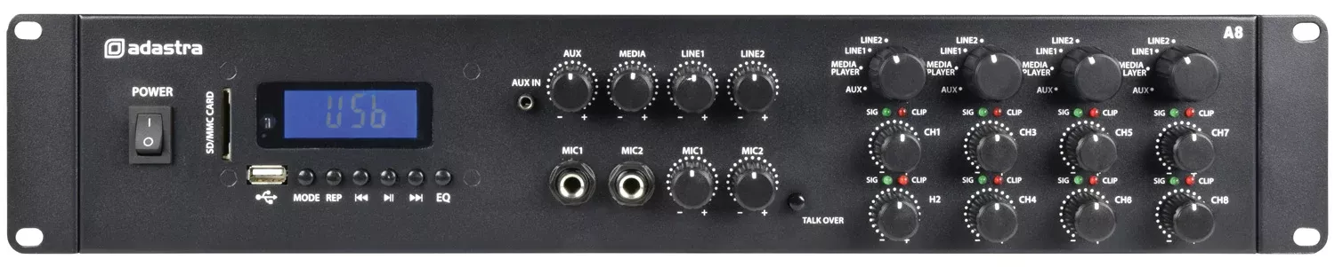 Adastra A-series Multi Zone Stereo Amplifiers – A8