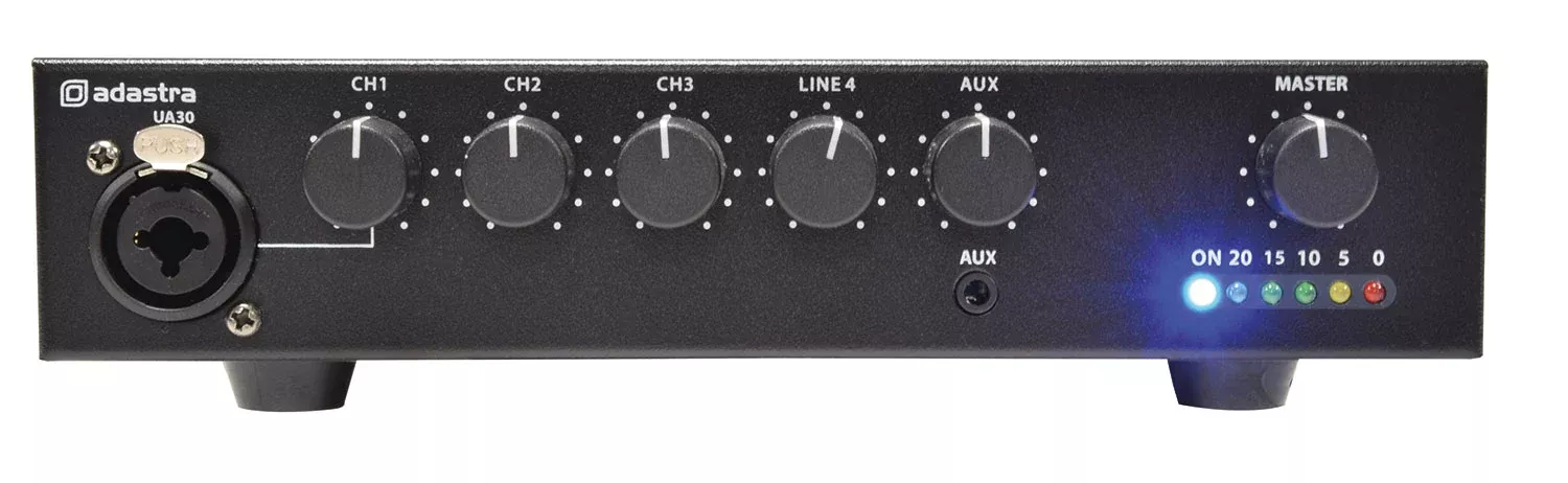 Adastra UA Series Compact 100V Mixer-Amplifiers – UA30