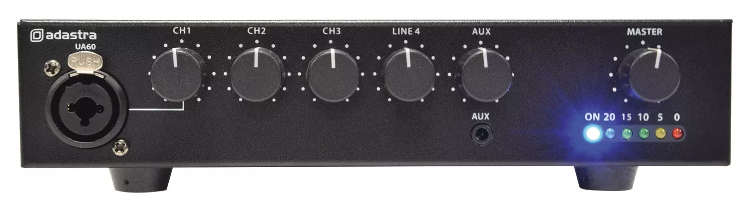 Adastra UA Series Compact 100V Mixer-Amplifiers – UA60