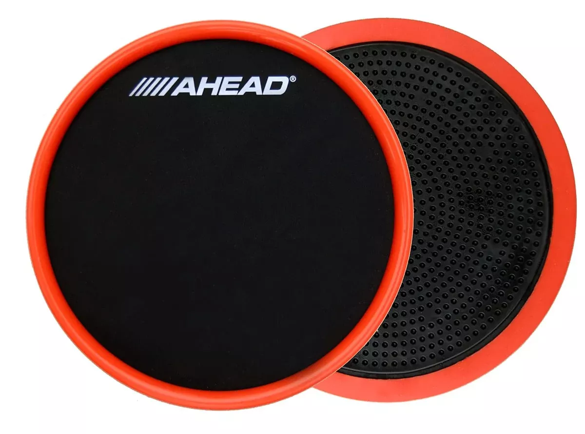 Ahead Compact 6 Stick On Practice Pad Black With Red Trim