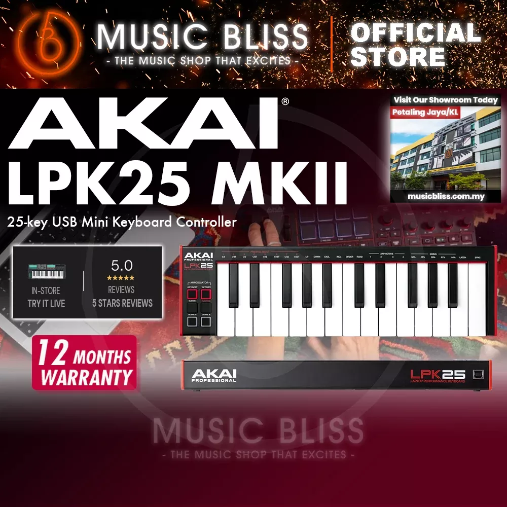 Akai Professional LPK25 mk2 25-key USB Mini Keyboard Controller