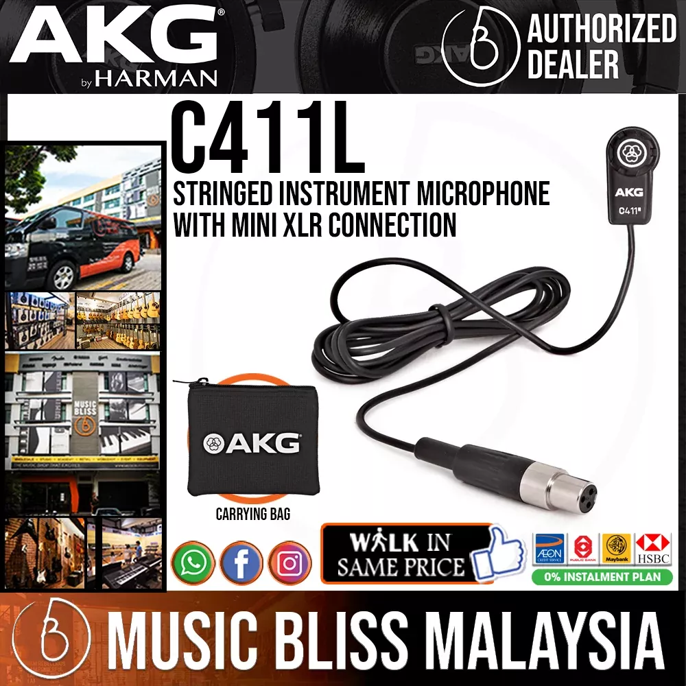 AKG C411L Stringed Instrument Microphone with Mini XLR Connection