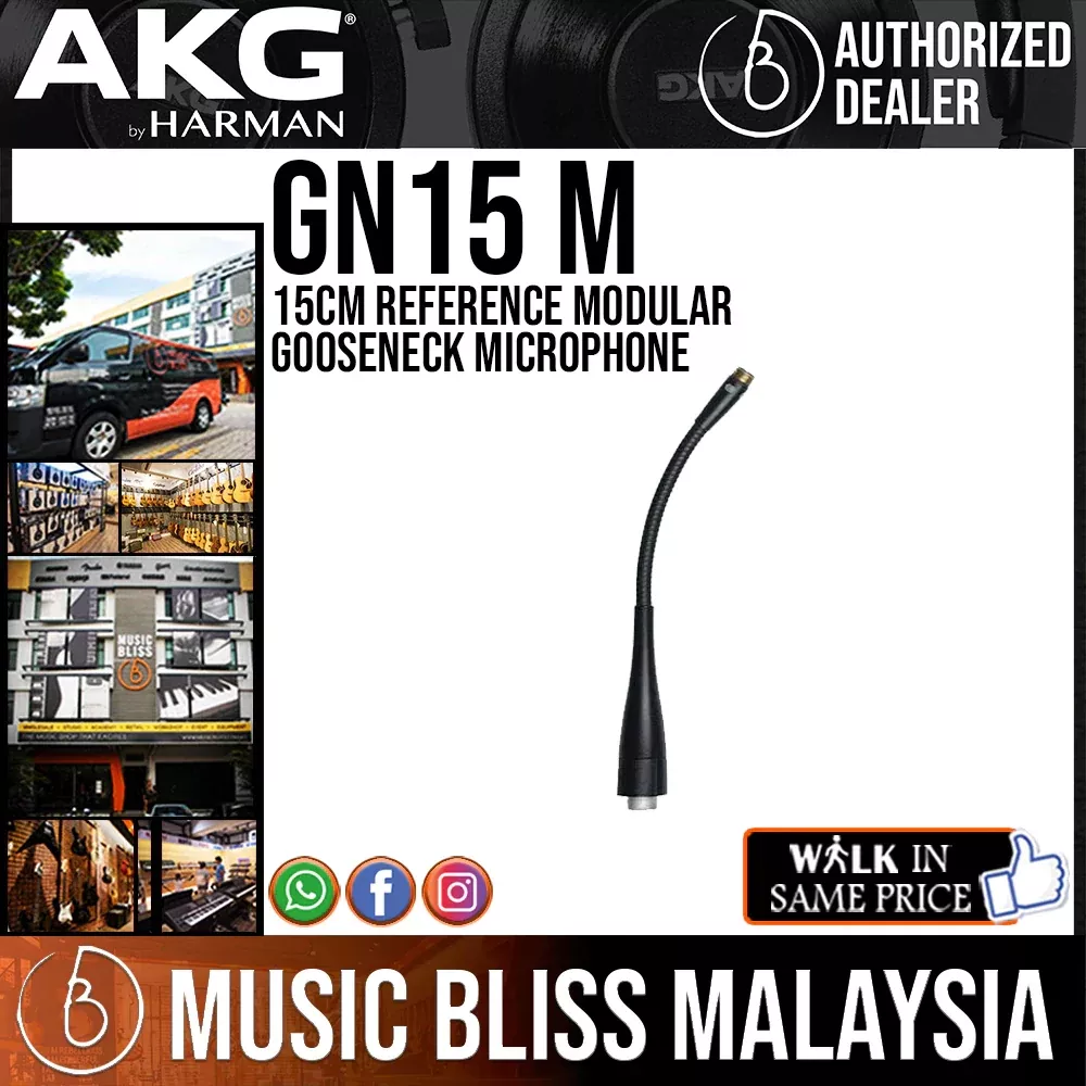 AKG GN15 M Reference Modular Gooseneck Microphone, 15cm