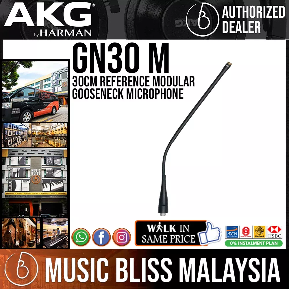 AKG GN30 M Reference Modular Gooseneck Microphone, 30cm