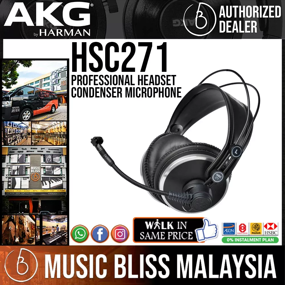 AKG HSC271 Professional Headset with Condenser Microphone