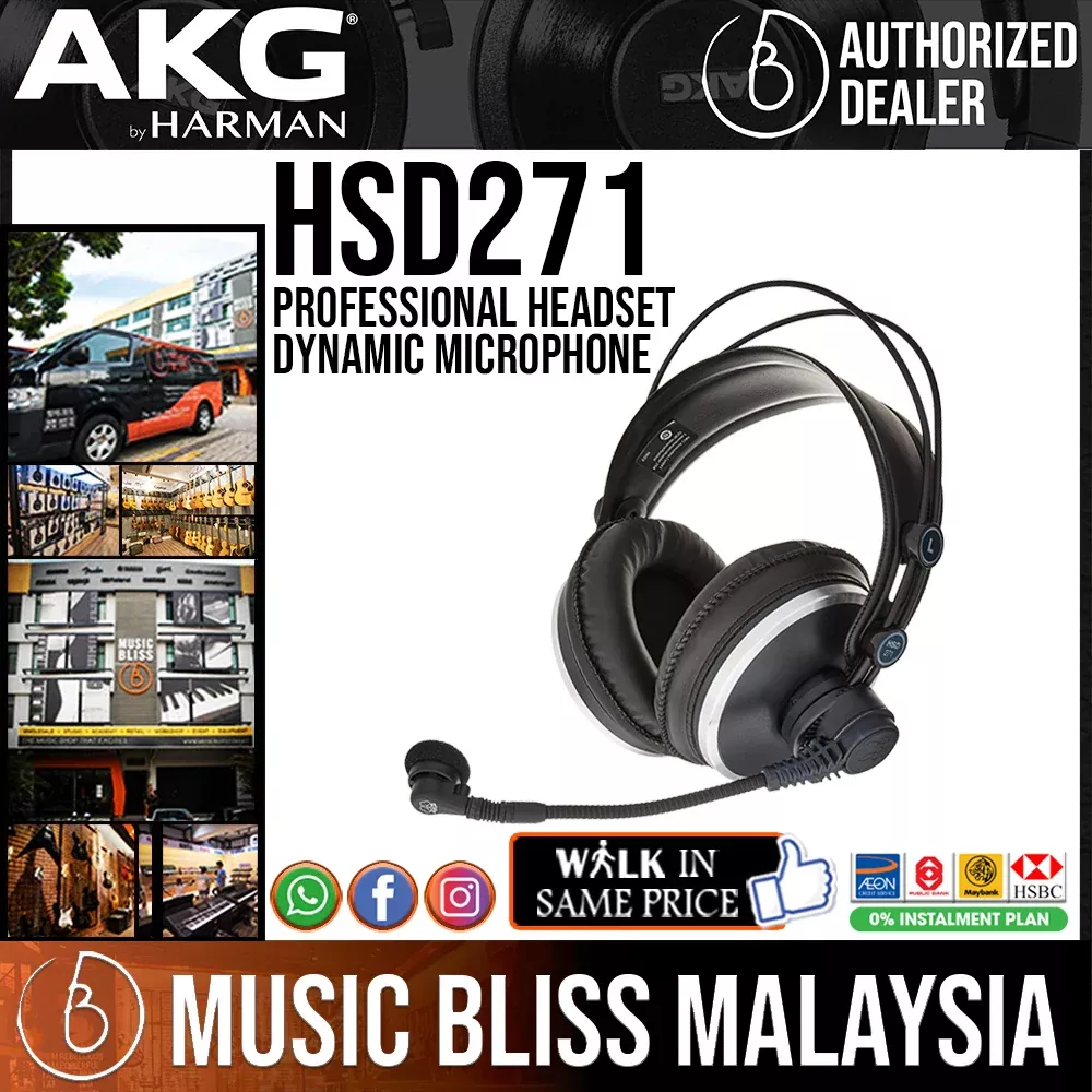 AKG HSD271 Professional Headset with Dynamic Microphone