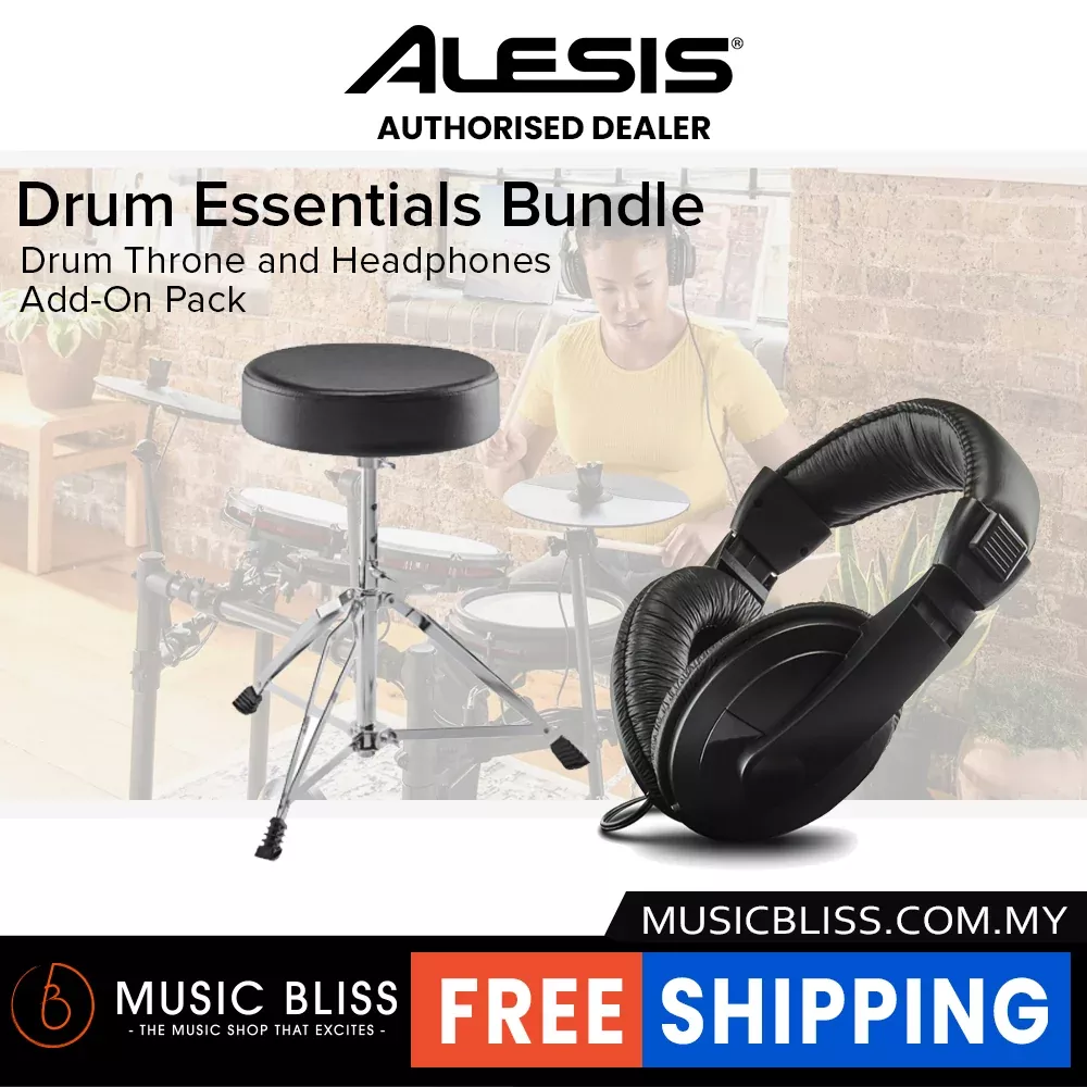 Alesis Drum Essentials Bundle – Throne and Headphones