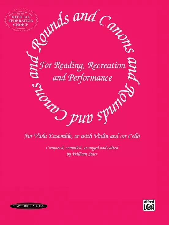 Alfred 00-0981 Rounds and Canons for Reading, Recreation and Performance for Violas