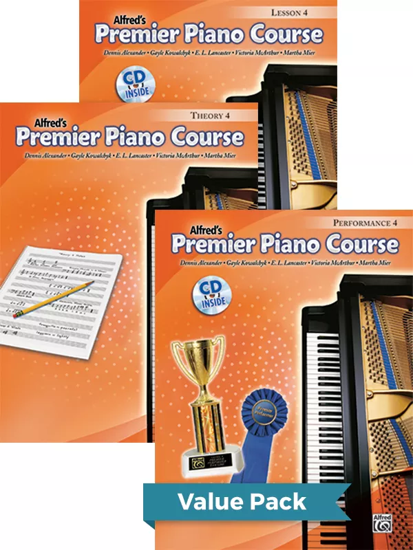 Alfred 105424 Alfred's Premier Piano Course Value Pack: Level 4