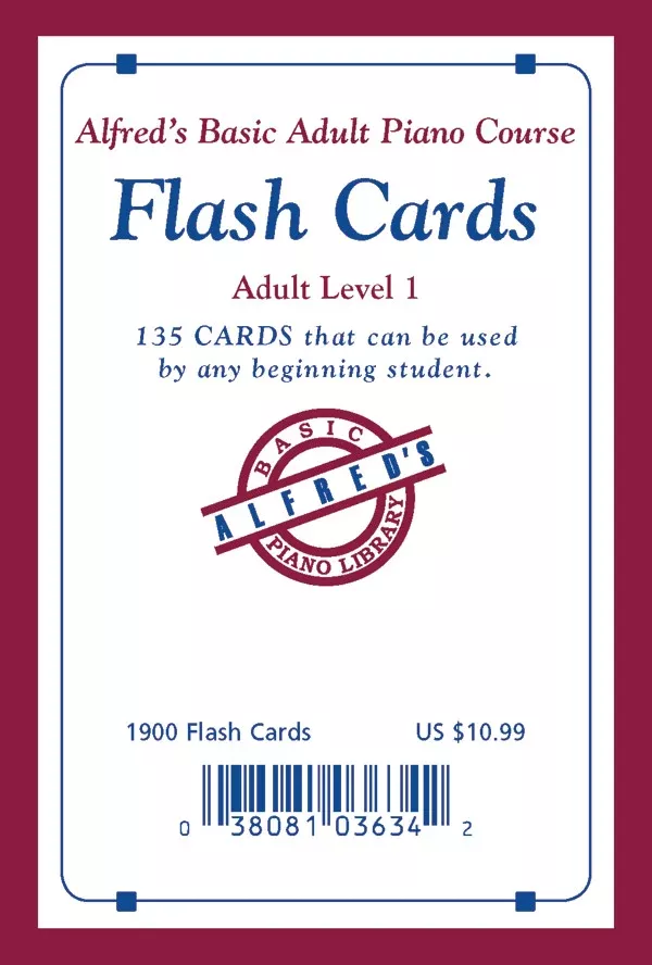 Alfred’s Basic Adult Piano Course: Flash Cards, Level 1: Piano Flash Cards