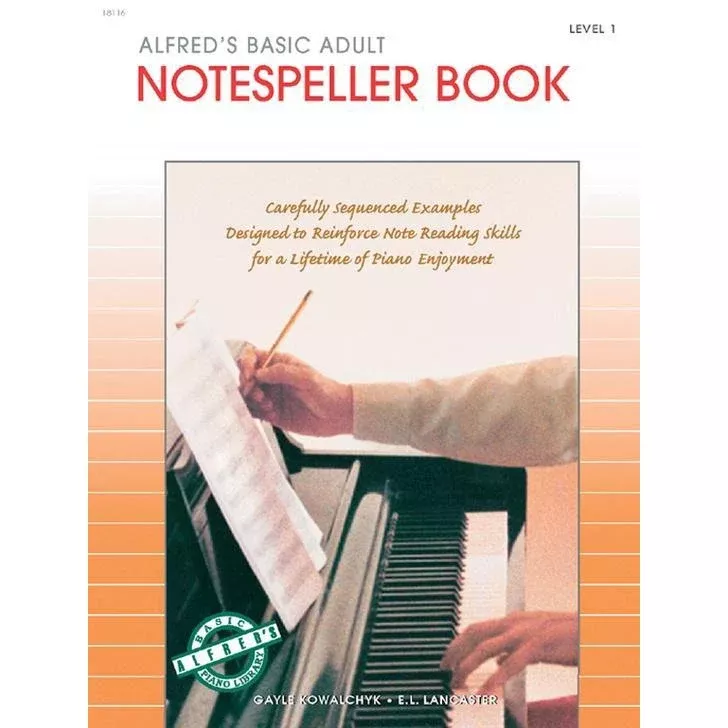 Alfred's Basic Adult Piano Course: Notespeller 1