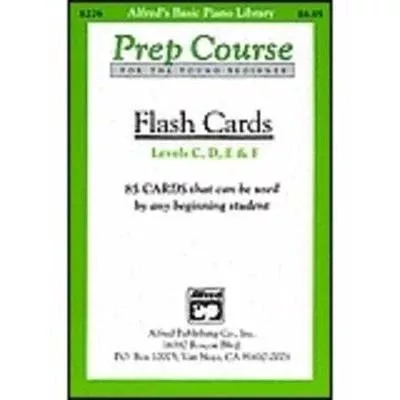 Alfred's Basic Piano Prep Course: Flash Cards C-F