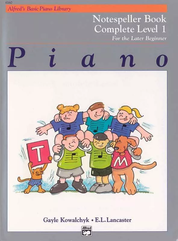 ALFREDS BASIC PIANO LIBRARY NOTESPELLER BOOK COMPLETE LEV 1 (1A/1B)