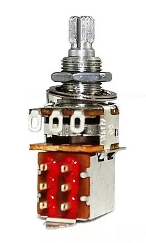 Allparts 500K DPDT Push-Pull Audio Potentiometer With Nut and Washer.