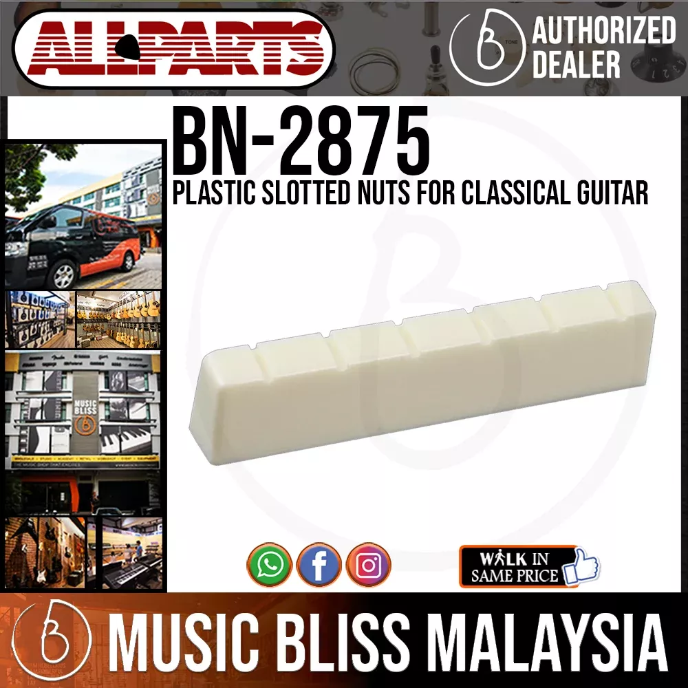 ALLPARTS BN-2875-025 Plastic Slotted Nuts for Classical Guitar – Single Unit