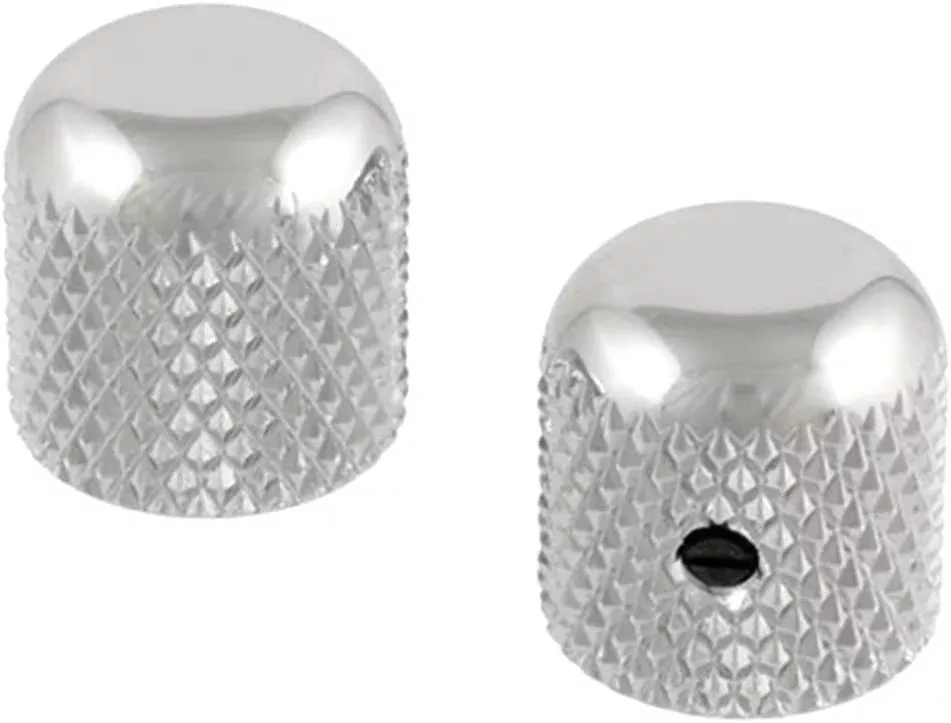 ALLPARTS MK-0110-010 Metal Dome Knobs – Chrome (Pack of 2)