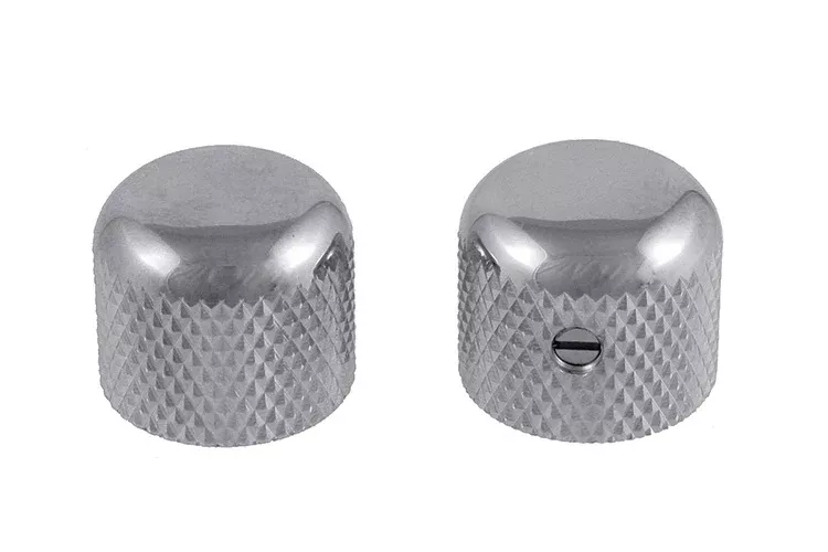 ALLPARTS MK-3150-010 Short Metal Dome Knobs – Chrome (Pack of 2)
