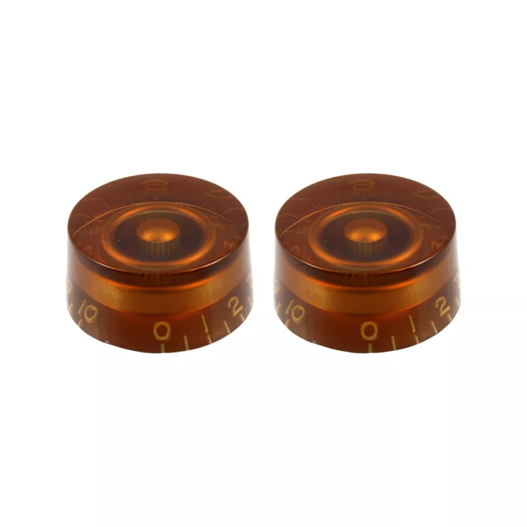 Allparts PK-0130-022 Amber Vintage Style Speed Knobs, Set of 2