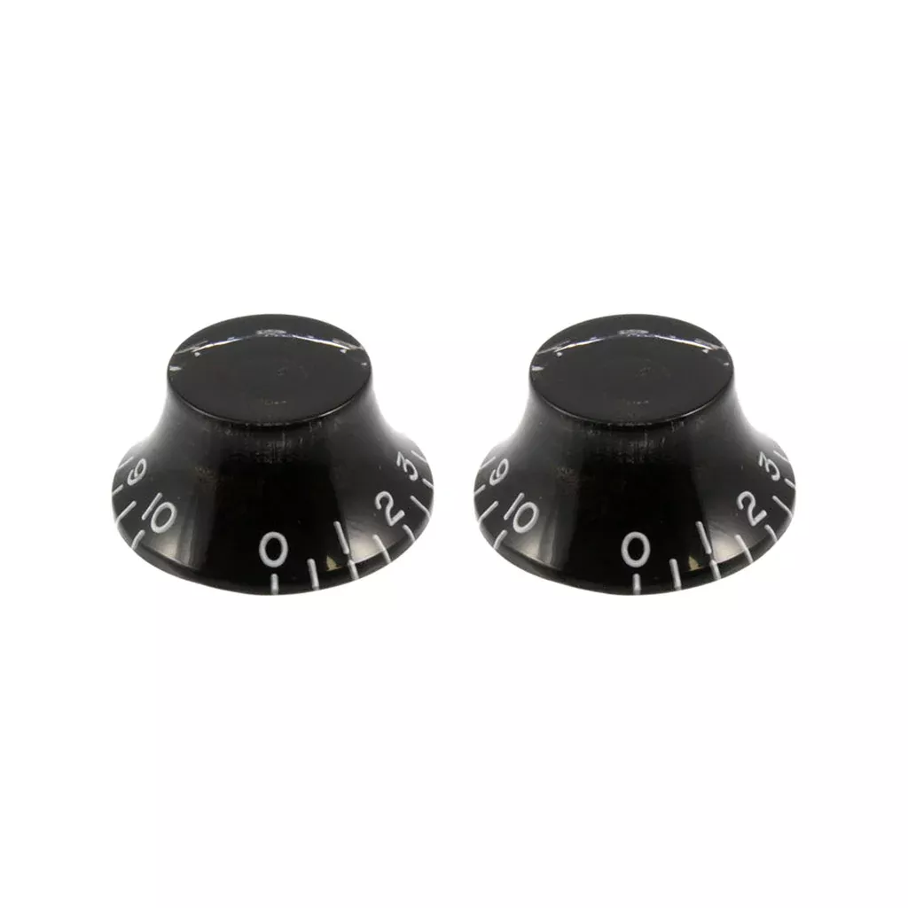 Allparts PK-0140-023 Black Bell Knobs, Set of 2