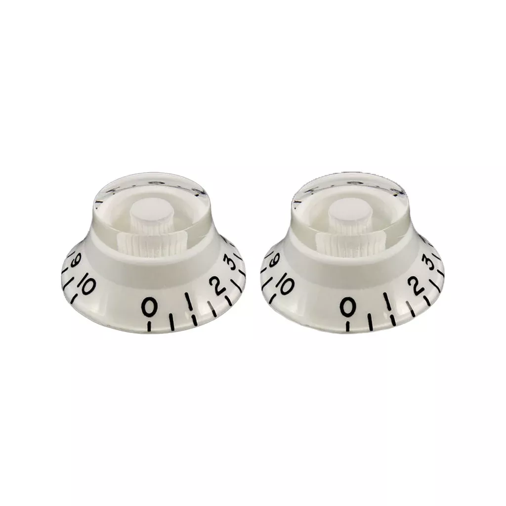 Allparts PK-0140-025 White Bell Knobs, Set of 2