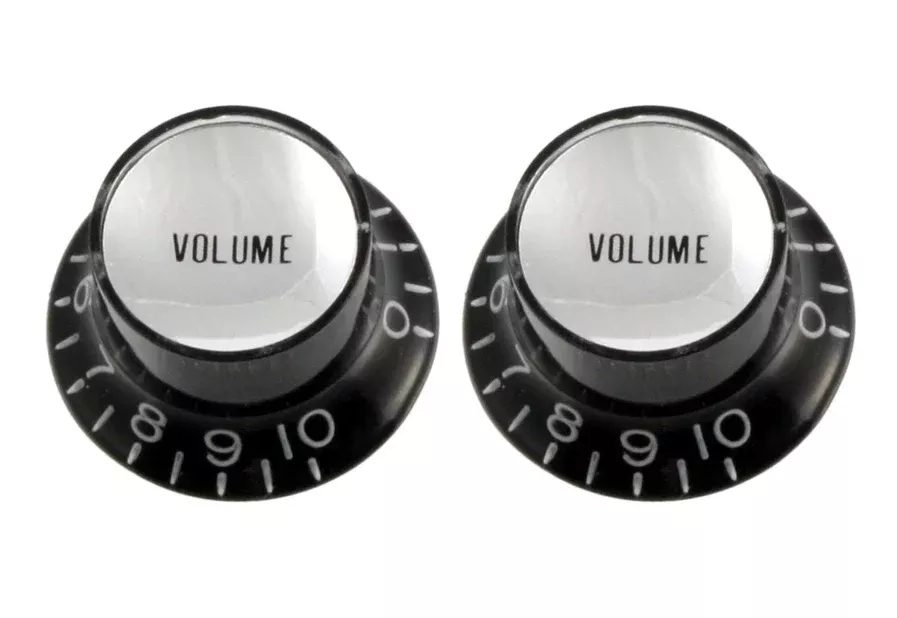 ALLPARTS PK-0184-023 Volume Reflector Knobs – Black (Pack of 2)