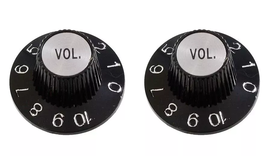ALLPARTS PK-3244-023 Witch Hat Volume Knobs – Black (Pack of 2)