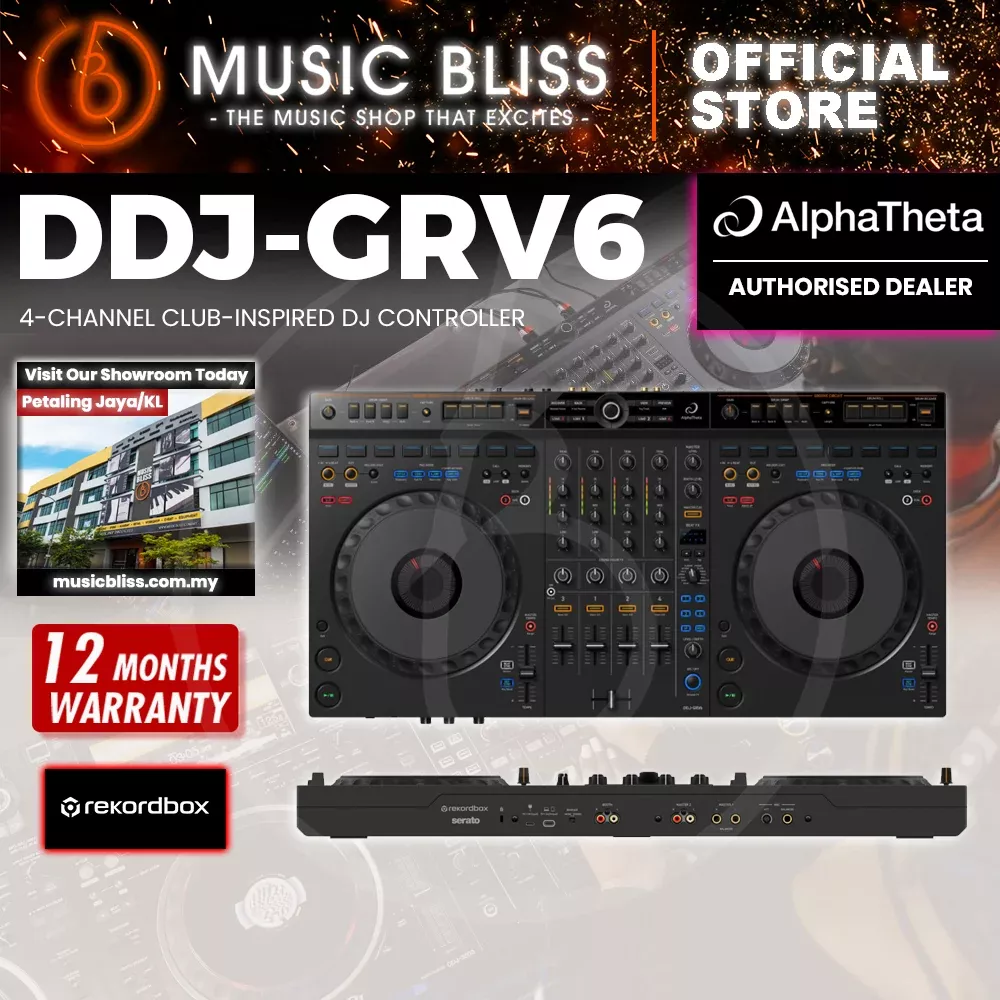 AlphaTheta DDJ-GRV6 4-channel DJ Controller with Groove Circuit