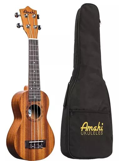 Amahi UK250S Select Mahogany Top, Back & Sides, Peanut Shape, Soprano Ukulele