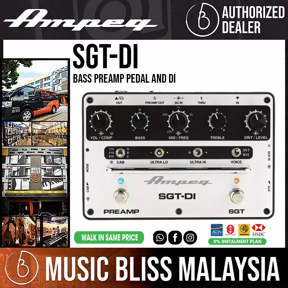 Ampeg SGT-DI Bass Preamp Pedal and DI