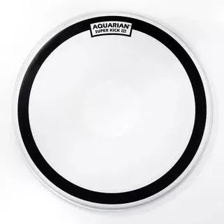 Aquarian Super Kick III Coated Bass Drum Head – White