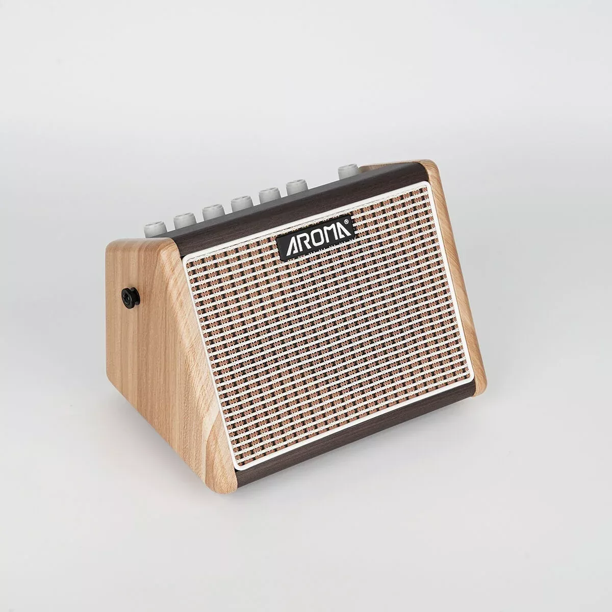 Aroma 15W Acoustic Guitar Rechargeable Amplifier with Drum Machine and Mic Input