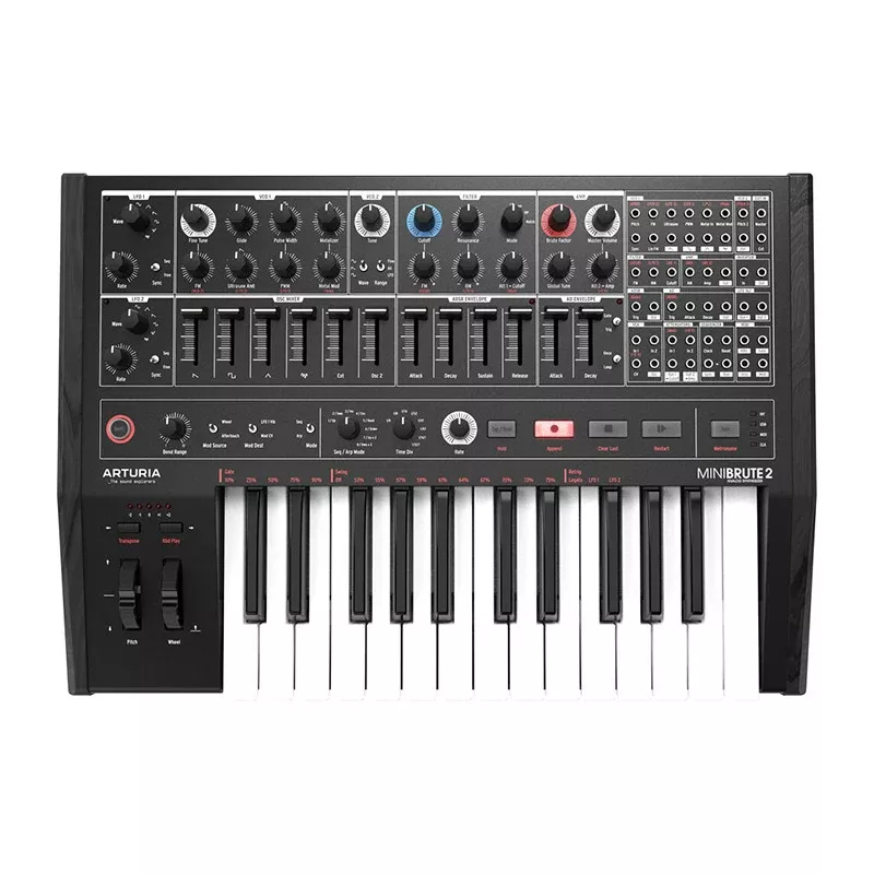 Arturia Minibrute 2 Noir – Analog Synthesizer with 48-Point CV and Gate Patch Bay