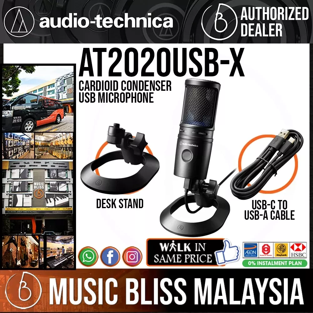 Audio Technica AT2020USB-X Cardioid Condenser USB Microphone
