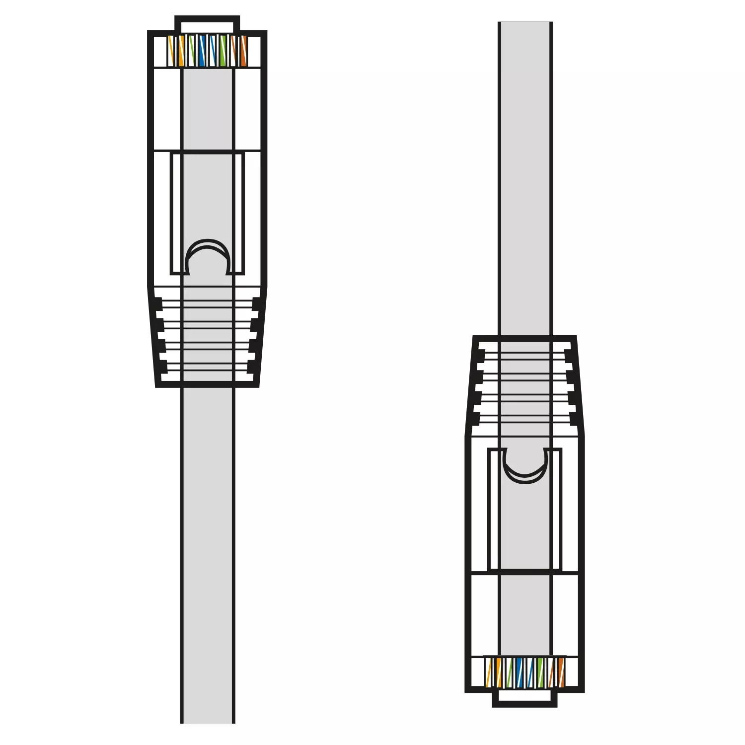 AV:Link 10pcs Slim Cat6a FTP Ethernet 25cm Patch Leads