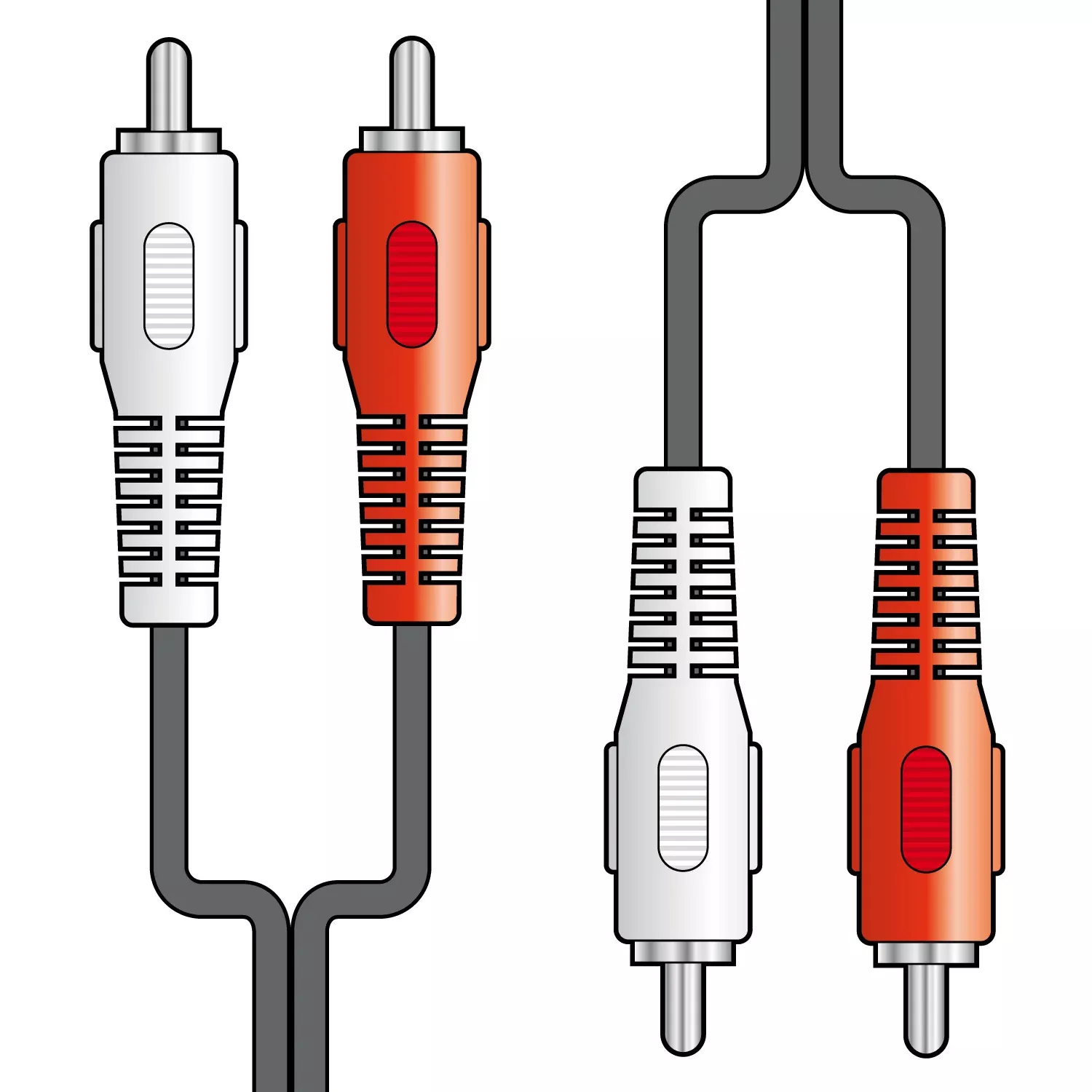 AV:Link 2 x RCA Plugs to 2 x RCA Plugs Leads