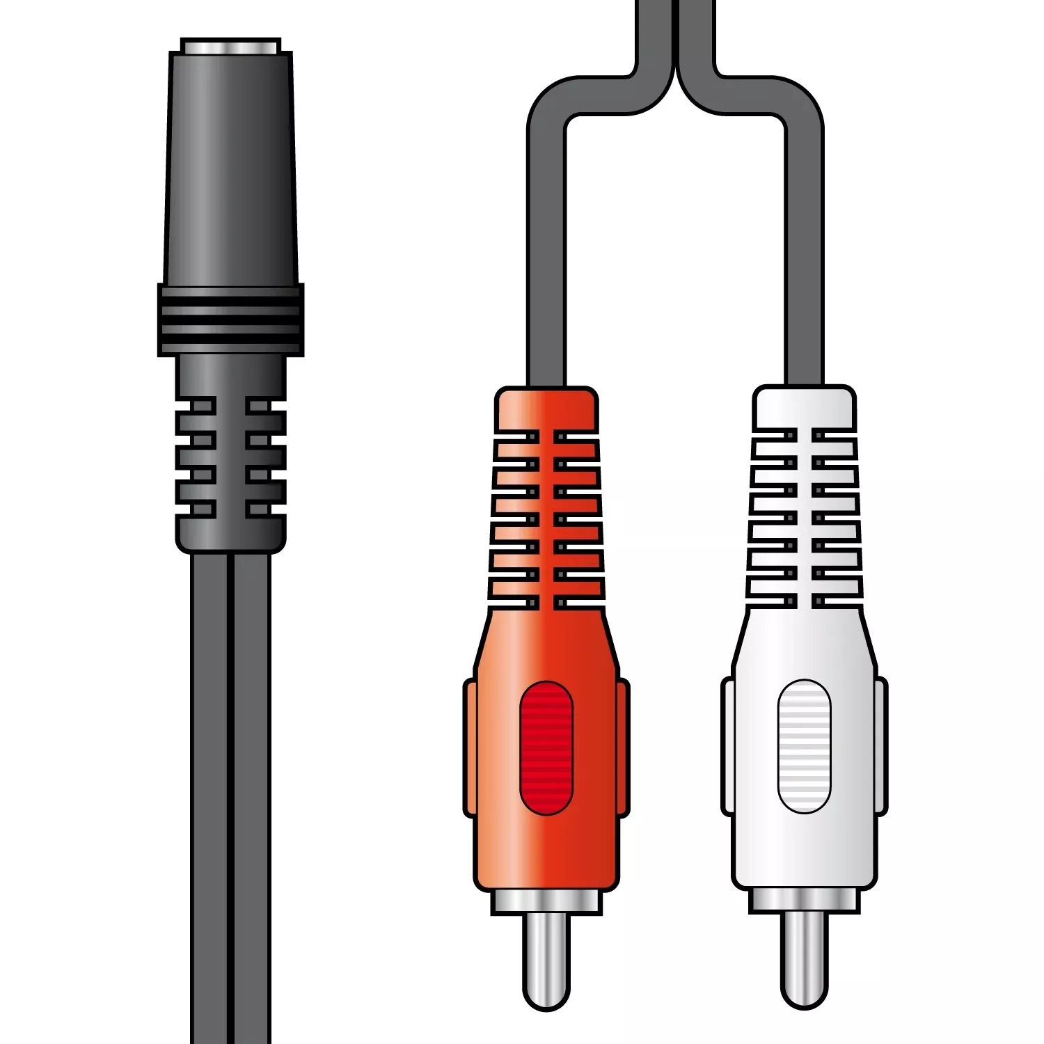AV:Link 2 x RCA Plugs to 3.5mm Stereo Socket Leads