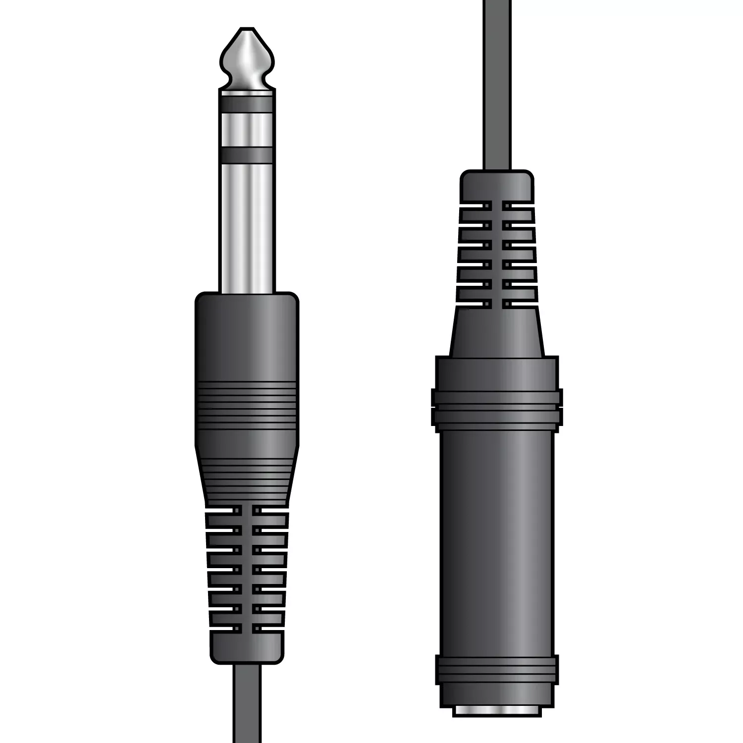 AV:Link 6.3mm Stereo Plug to 6.3mm Stereo Socket Leads