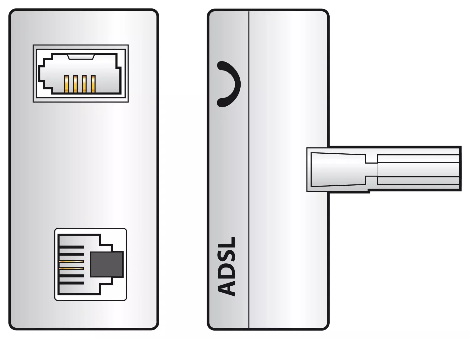 AV:Link Adaptor ADSL Filter BT431A Plug – RJ11 Socket + BT431A Socket