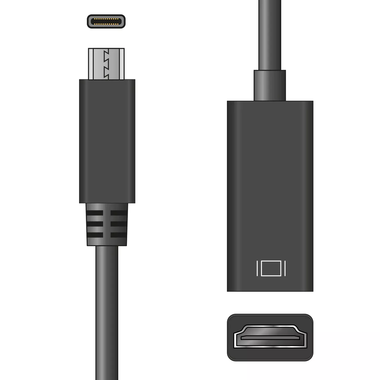 AV:Link Adaptor Lead USB3.1 Type-C Plug to HDMI Socket Digital Adaptor