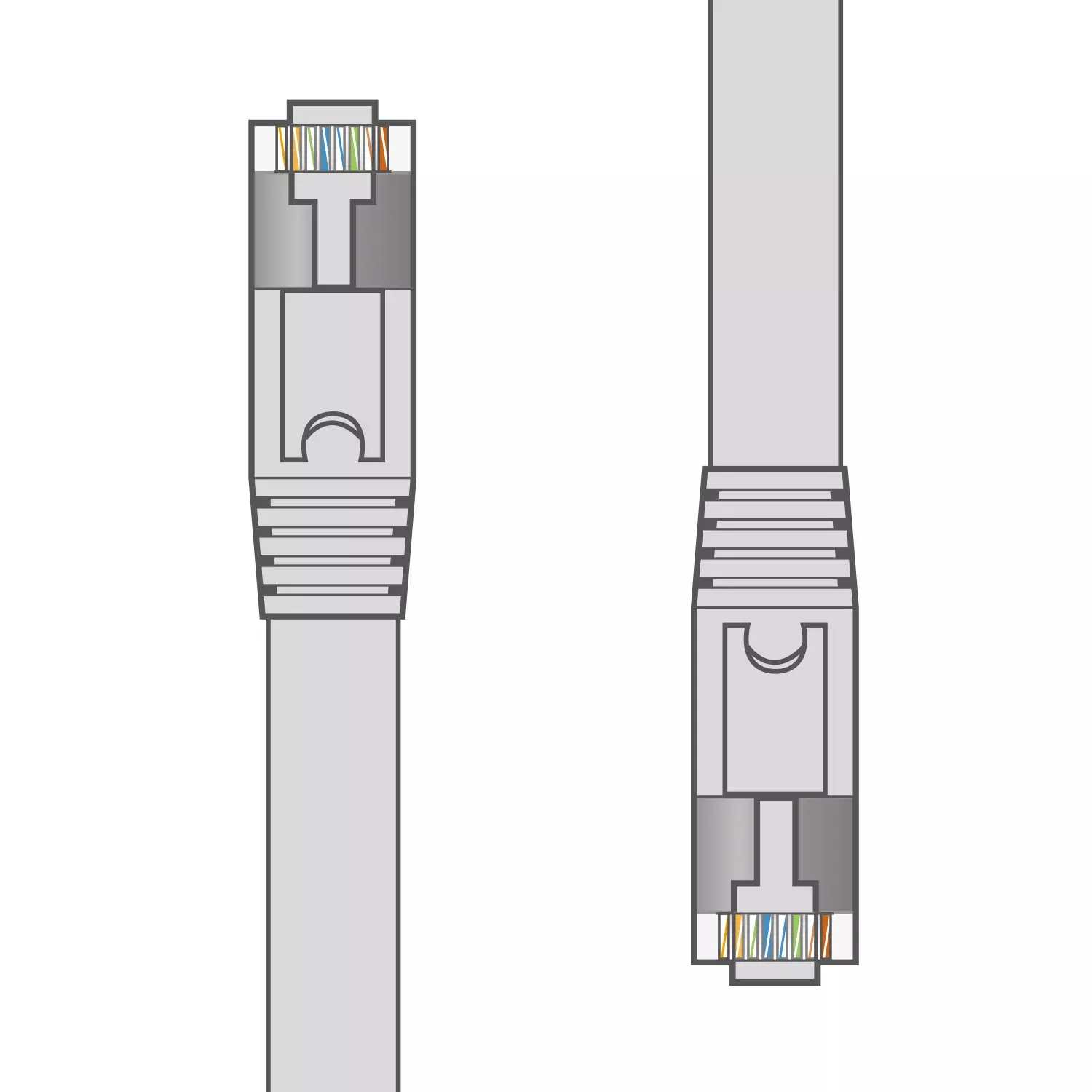 AV:Link Cat6a FTP RJ45 Flat Ethernet Patch Leads