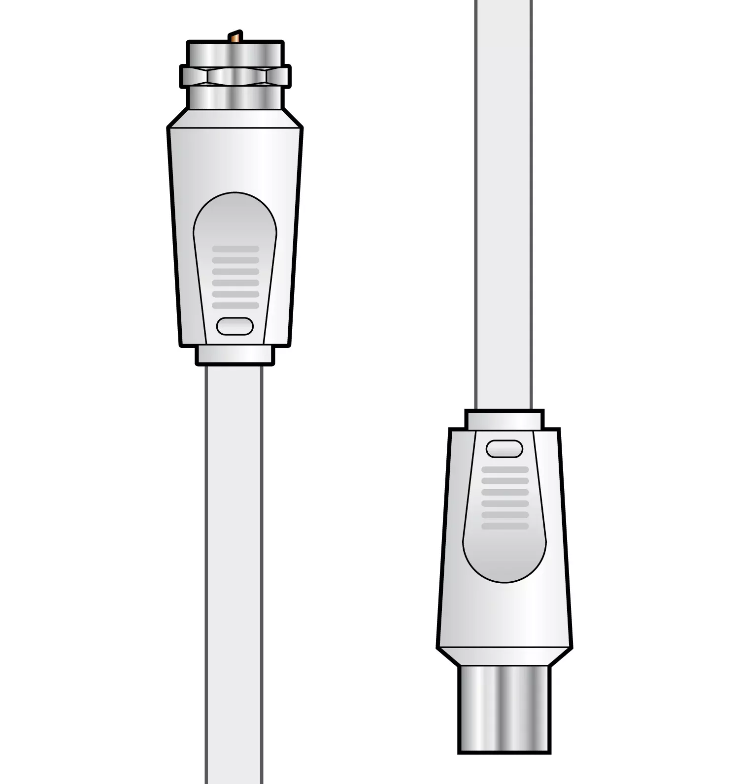 AV:Link Coaxial F-type Plug to Coax Plug Leads